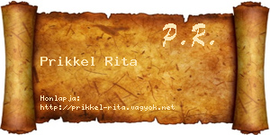 Prikkel Rita névjegykártya